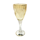 Bohemia Crystal Goblet Set, 6 Pieces -Gold