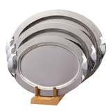Tresors Tray with Handles, 3 Pieces -Made in Italy -Silver -Stainless Steel 18/10