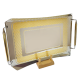 Tresors Tray with Handles -Made in Italy -30x50 cm -Stainless Steel 18/10