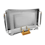 Tresors Tray with Handles -Made in Italy -30x50 cm -Stainless Steel 18/10