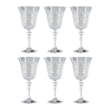 Bohemia Crystal Goblet Set, 6 Pieces -220 ml