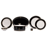 Falkenporzellan Dinner Set, 59 Pieces -Black & Gold -Porcelain