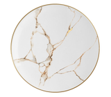 Falkenporzellan Marble Dinner Set, 59 Pieces -Gold -Porcelain