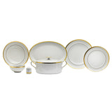 Falkenporzellan Dinner Set, 59 Pieces -Gold -Porcelain