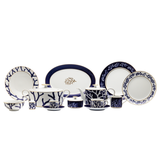 Falkenporzellan Dinner Set, 112 Pieces -Blue & Gold -Porcelain