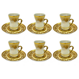 Falkenporzellan Coffee Set, 12 Pieces -Cream & Gold -Porcelain