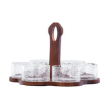 Nut Bowl Set with Wooden Holder, 6 Pieces