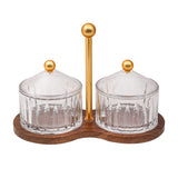 Nut Holder Set with Wooden Base