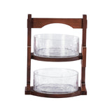 Nut Bowl Set with Wooden Holder, 2 Pieces