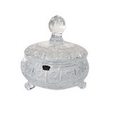 Bohemia Crystal Bonbonniere with Cover and Legs -Hand Cut -19.5 cm