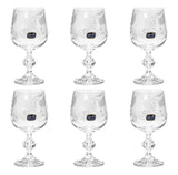 Bohemia Crystal Goblet Set, 6 Pieces -230 ml