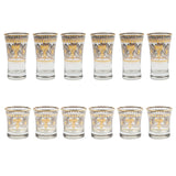 Pasabahce Longdrink & Tumbler Set, 12 Pieces -Silver & Gold -340 & 250 ml