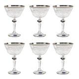 Bohemia Crystal Cocktail Set, 6 Pieces -Silver -180 ml