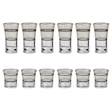 Pasabahce Longdrink & Tumbler Set, 12 Pieces -Silver -340 & 250 ml