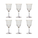 Bohemia Crystal Goblet Set, 6 Pieces -Gold -200 ml