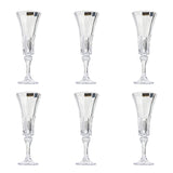Bohemia Crystal Flute Set, 6 Pieces -150 ml