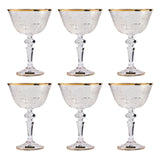 Bohemia Crystal Cocktail Set, 6 Pieces -Gold -180 ml