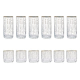 Pasabahce Longdrink & Tumbler Set, 12 Pieces -Gold