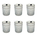 Bohemia Crystal Tumbler Diamond Set, 6 Pieces -Silver -230 ml