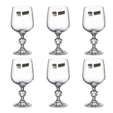 Bohemia Crystal Goblet Set, 6 Pieces -230 ml
