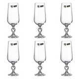 Bohemia Crystal Flute Set, 6 Pieces -280 ml