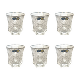 Bohemia Crystal Tumbler Set, 6 Pieces -Silver -240 ml