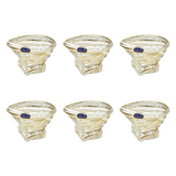 Bohemia Crystal Bowl Set, 6 Pieces -Gold
