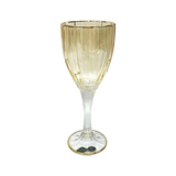 Bohemia Crystal Goblet Set, 6 Pieces -Gold