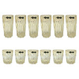 Bohemia Crystal Longdrink & Tumbler Set, 12 Pieces -Gold