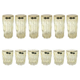 Bohemia Crystal Longdrink & Tumbler Set, 12 Pieces -Gold