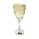 Bohemia Crystal Goblet Set, 6 Pieces -Gold