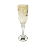 Bohemia Crystal Flute Set, 6 Pieces -Gold