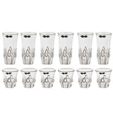 Bohemia Crystal Longdrink & Tumbler Set, 12 Pieces -Silver