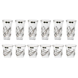 Bohemia Crystal Longdrink & Tumbler Set, 12 Pieces -Silver