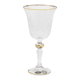Bohemia Crystal Goblet Set, 6 Pieces -Gold