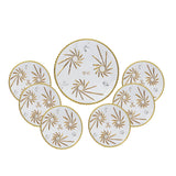 Bohemia Crystal Dessert Set, 7 Pieces -Gold