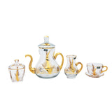 Bohemia Crystal Tea Set, 17 Pieces -Gold