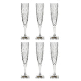 Bohemia Crystal Flute Set, 6 Pieces