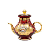 Murano Tea Set, 17 Pieces -Red