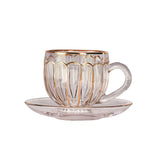 Teacup with Saucer Set, 12 Pieces -Gold