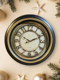 Wall Clock -58.2x58.2 cm -Black & Gold
