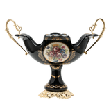 Limoge Rostema Gardinera with Gold Plated Handles -Cobalt Blue & Gold -30x48x36 cm