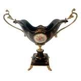 Limoge Rostema Gardinera with Legs & Gold Plated Handles -Cobalt Blue & Gold -32x37 cm