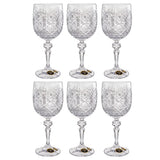 Bohemia Crystal Goblet Set, 6 Pieces