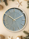 Wall Clock -40.6x40.6 cm -White & Turquoise