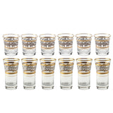 Pasabahce Longdrink & Tumbler Set, 12 Pieces -Silver & Gold -340 & 250 ml