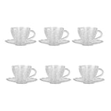 Teacup with Saucer Set, 12 Pieces