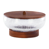 Round Plate with Wooden Lid