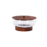 Round Plate with Wooden Lid