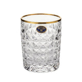 Bohemia Crystal Tumbler Diamond Set, 6 Pieces -Gold -230 ml
